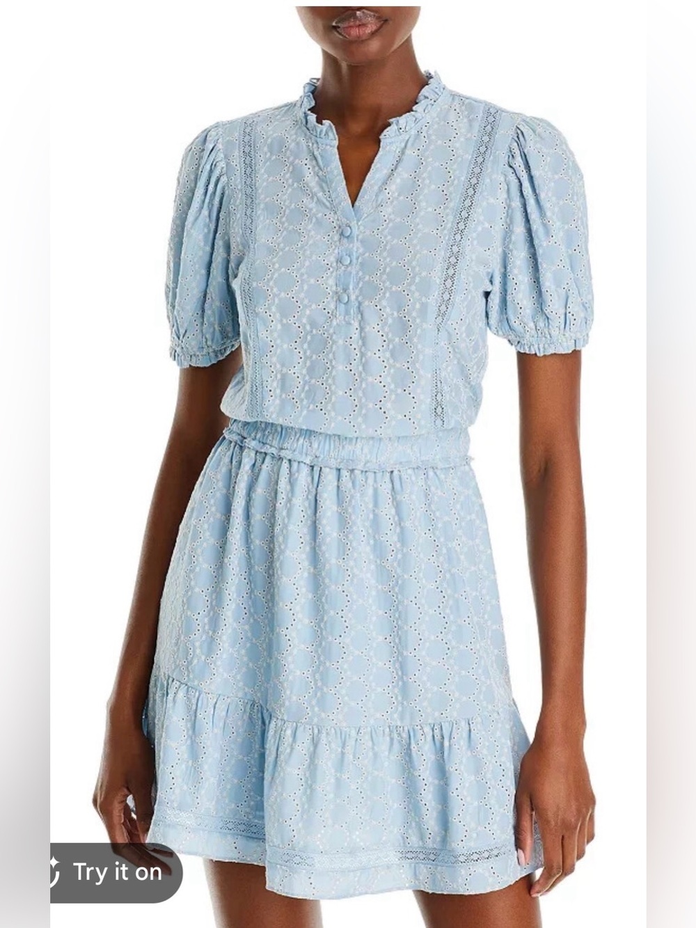 AQUA Socialite Surplice Trim Mixing Mini Dress Womens Size XS